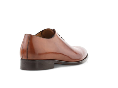 italian brown cuoio wholecut oxford shoe