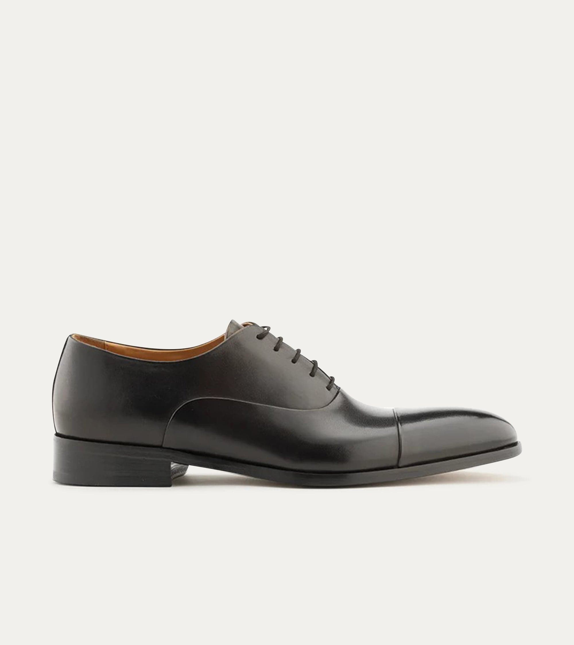 Cap Toe Italian Leather Dress Shoes For Men