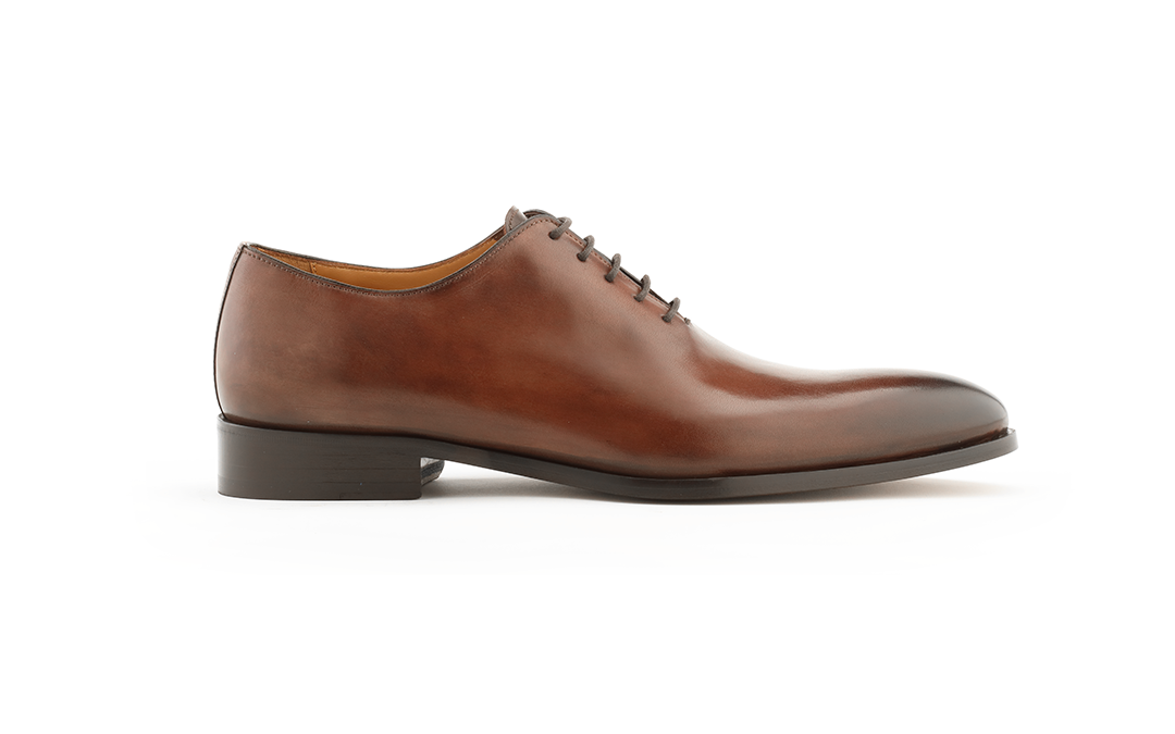 brown wholecut oxford italian shoe