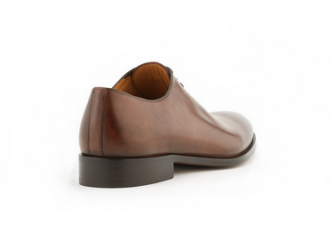 handcrafted brown wholecut oxford italian shoe