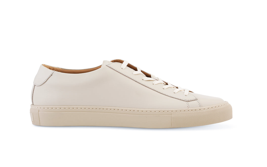 italian dress sneaker in champagne leather