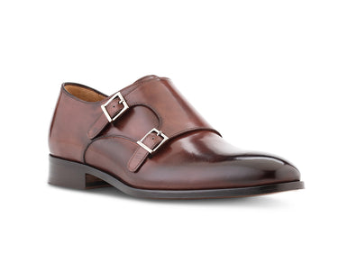 brown italian monkstrap dress shoe