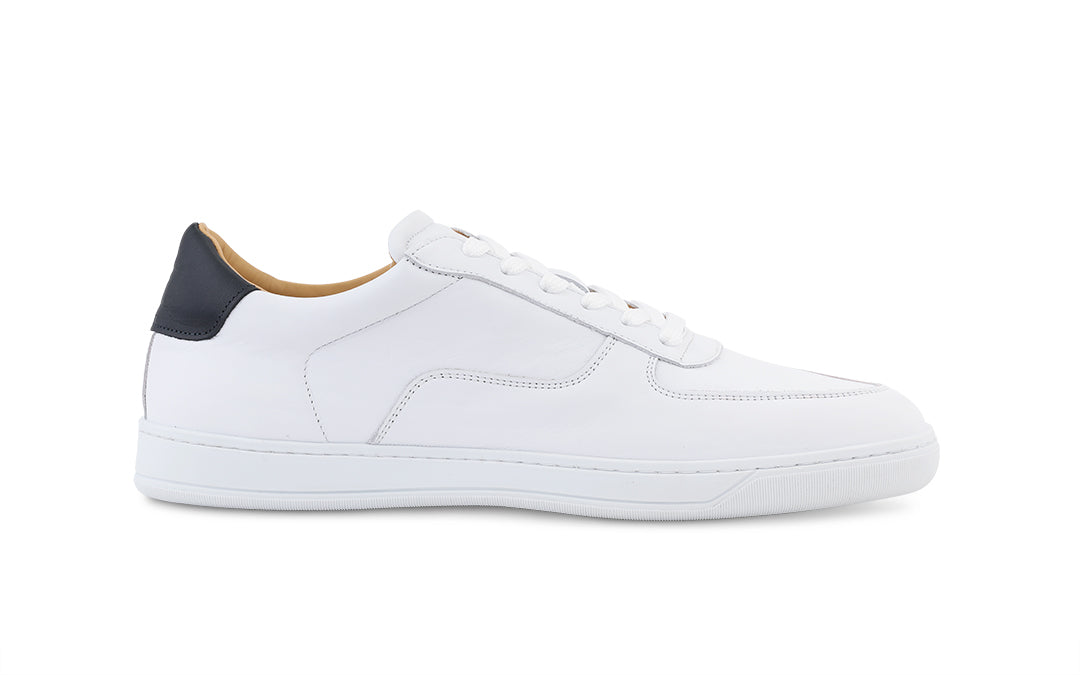 Dress Sneakers in White and Navy - Ace Marks