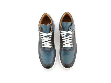 acemarks high top dress sneaker in blue