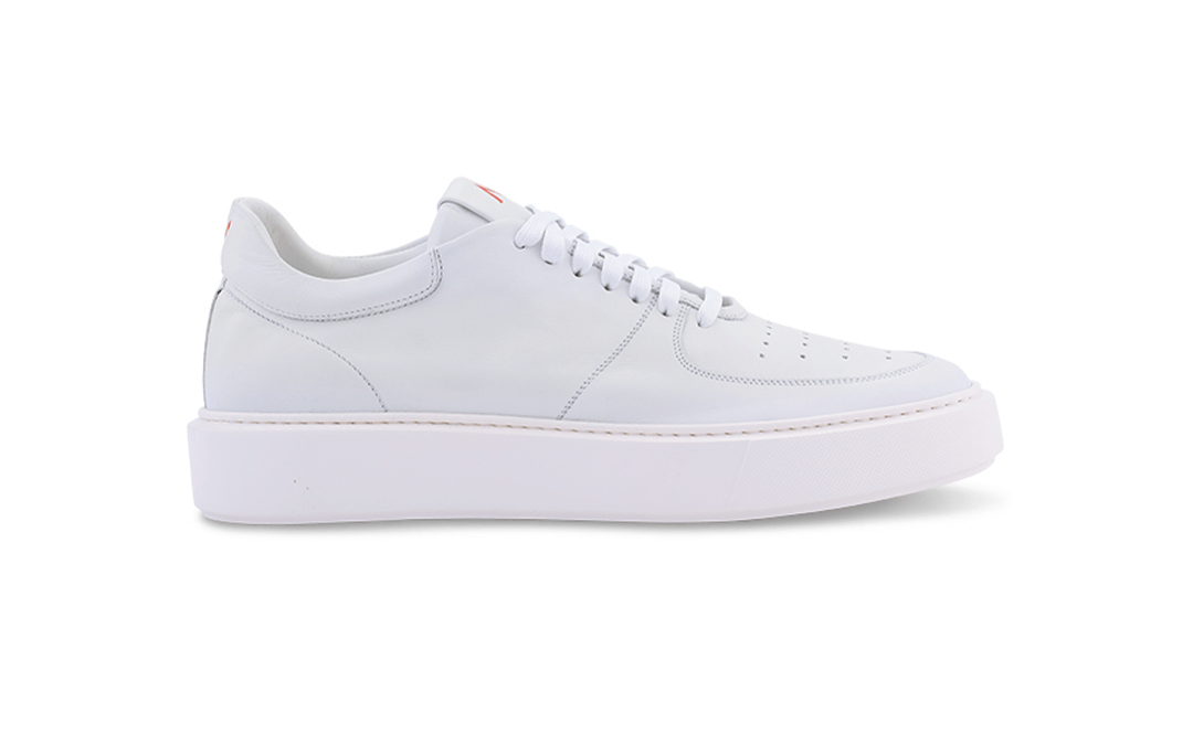 Lightweight Travel Sneaker in Ice White Leather - Ace Marks
