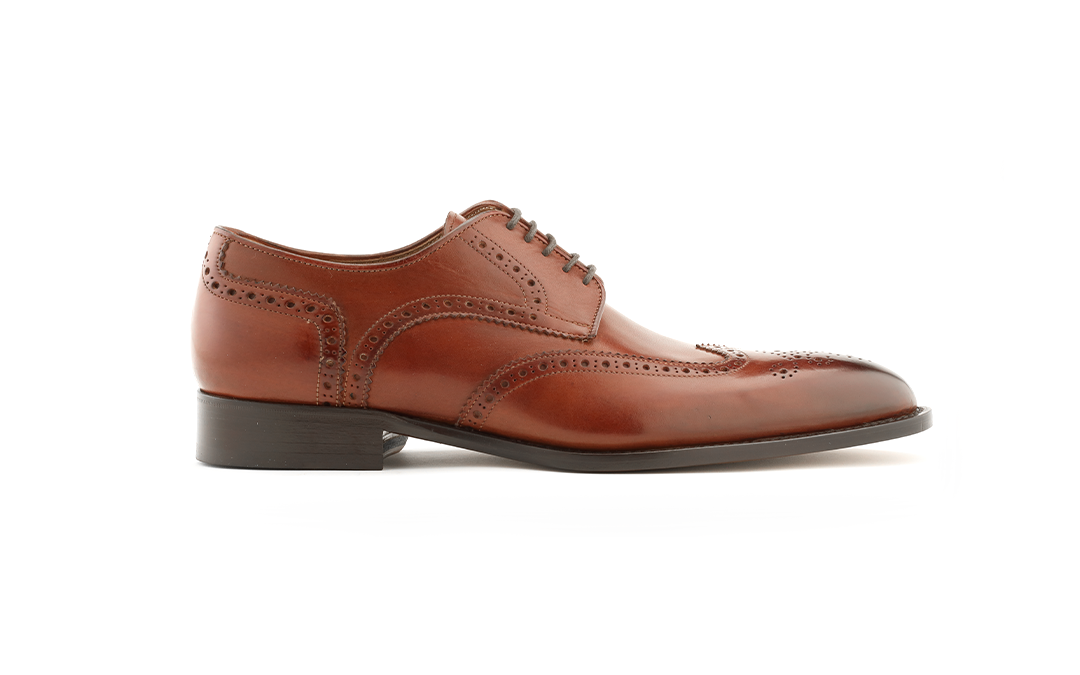 Brown italian derby shoe