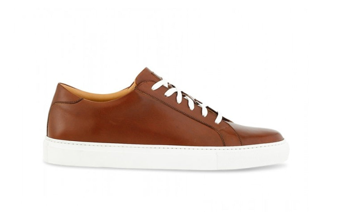 brown leather italian dress sneaker