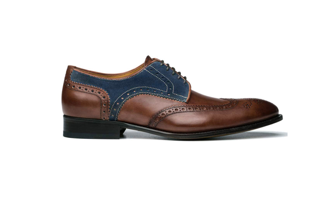 brown italian derby shoe