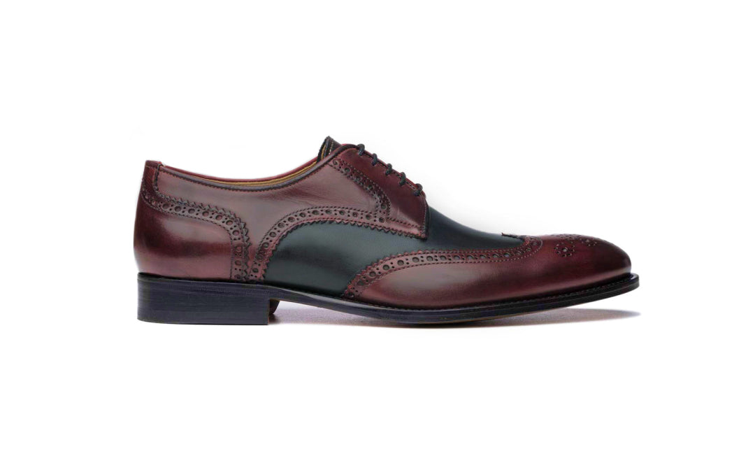 derby wingtip diablo antique and grey