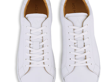 acemarks white leather dress sneaker 