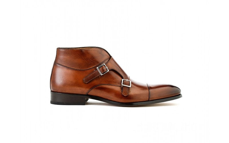 James Monkstrap Boot In Brown - Ace Marks