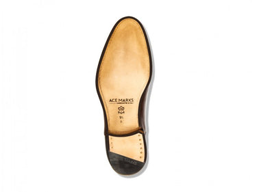 brown cap toe oxford italian shoe sole
