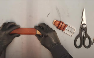 how to cut a leather belt step-by-step