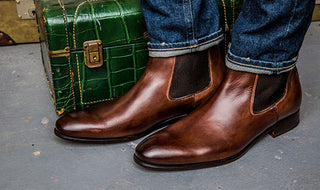 Italian Leather Dress Boots For Men