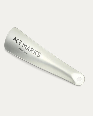 7.5 Inch Silver Metal Shoe Horn - Ace Marks