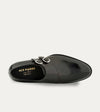 Men's black Italian leather double buckle monk strap dress shoe