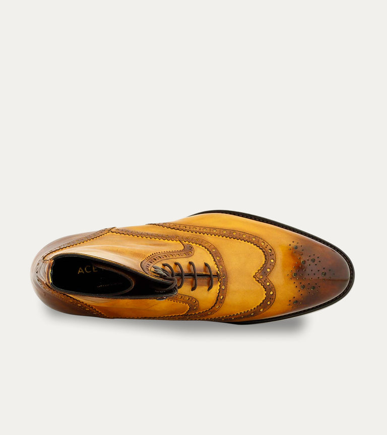 Fin Combat Boot in Bourbon Signature