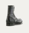 Men's dark grey Italian leather lace-up dress boot