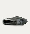 Men's dark grey Italian leather lace-up dress boot
