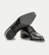 Men's black Italian leather lace-up dress shoe