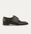 Men's black Italian leather lace-up dress shoe