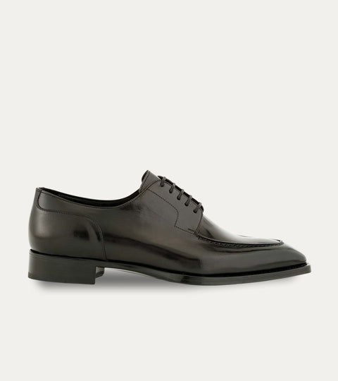 Men's black Italian leather lace-up dress shoe