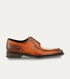 Men's caramel brown Italian leather lace-up dress shoe