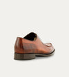 Men's caramel brown Italian leather lace-up dress shoe