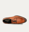 Men's caramel brown Italian leather lace-up dress shoe