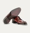 Men's brown Italian leather lace-up dress shoe