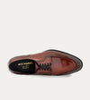 Men's brown Italian leather lace-up dress shoe