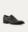 Men's black Italian leather lace-up wholecut oxford dress shoe