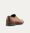 Men's brown Italian leather lace-up wholecut dress shoe
