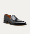 Enzo Stitch Toe Loafer in Black Croc - Ace Marks