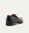 Enzo Stitch Toe Loafer in Black Croc - Ace Marks