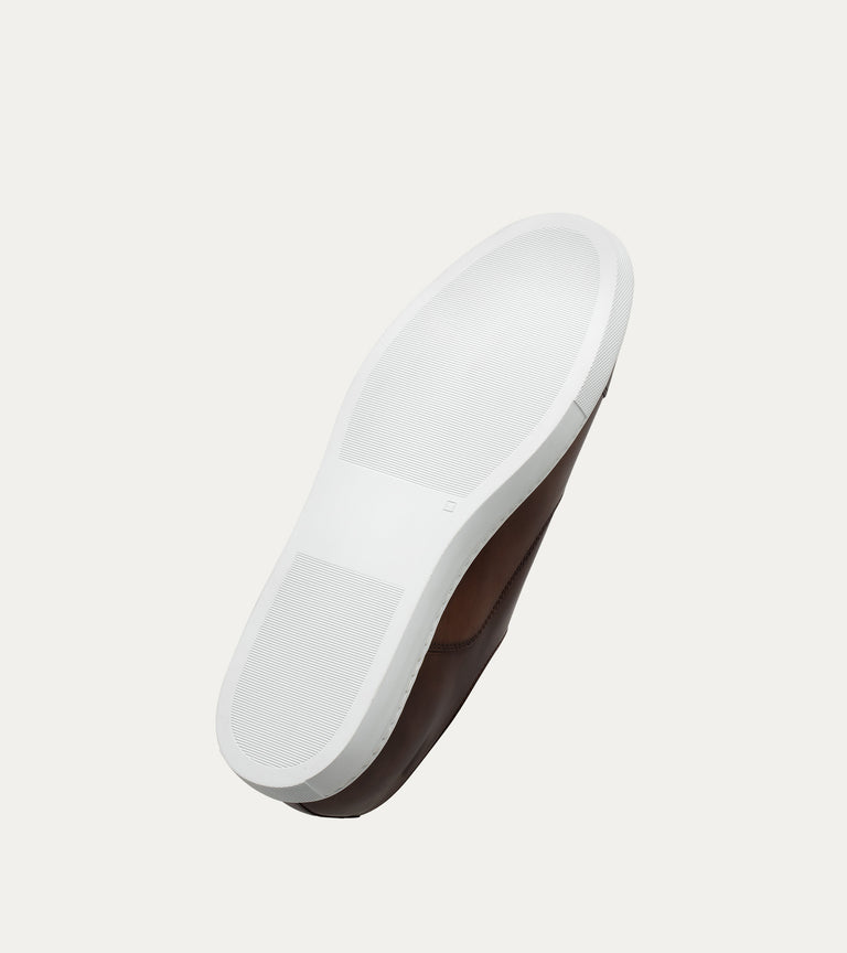 Cap Toe Oxford Sneaker In Brown Antique