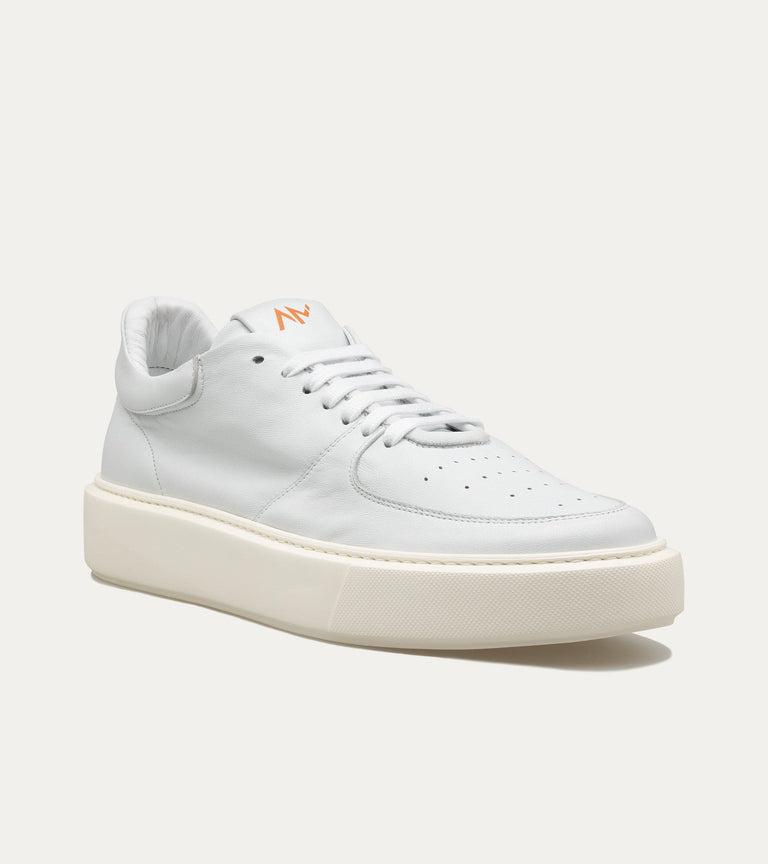 Lightweight Travel Sneaker in Ice White Leather
