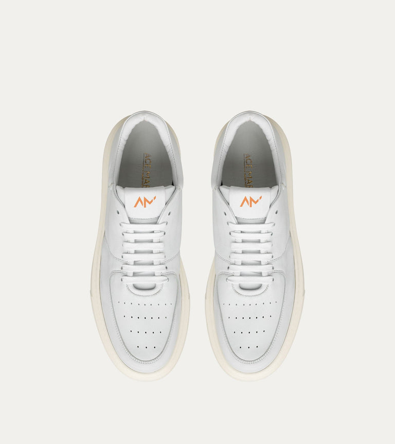 Lightweight Travel Sneaker in Ice White Leather