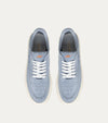 Lightweight Travel Sneaker in Light Blue Suede