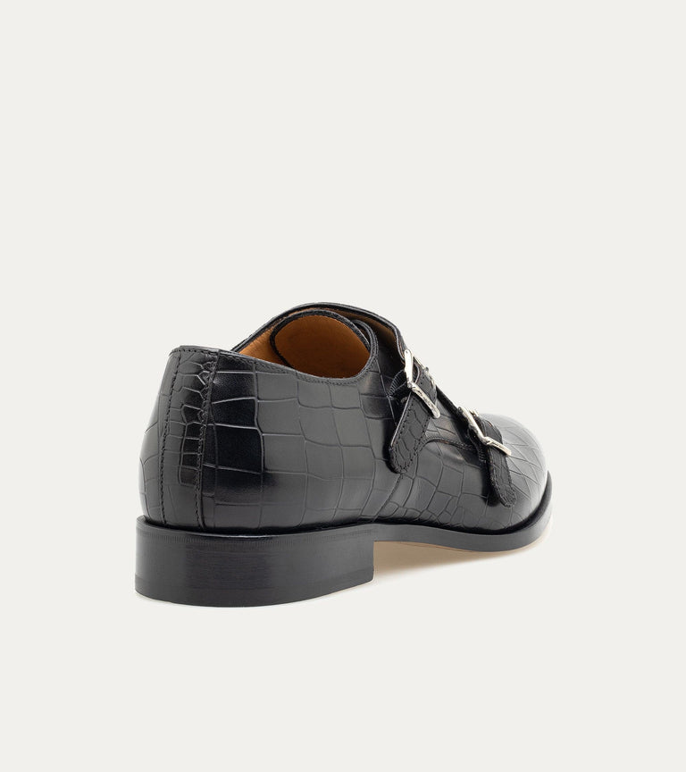 Monkstrap Black Croc - Ace Marks
