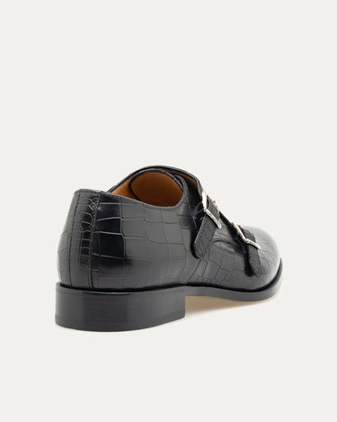 Monkstrap Black Croc - Ace Marks