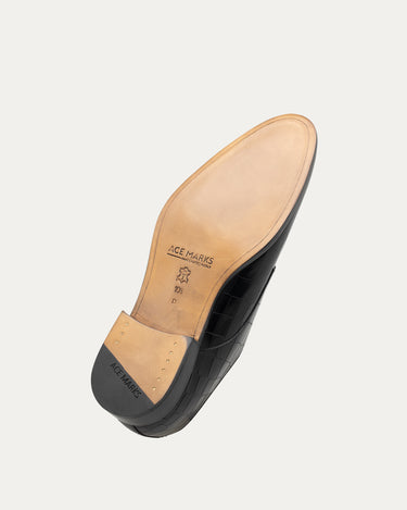 Monkstrap Black Croc - Ace Marks