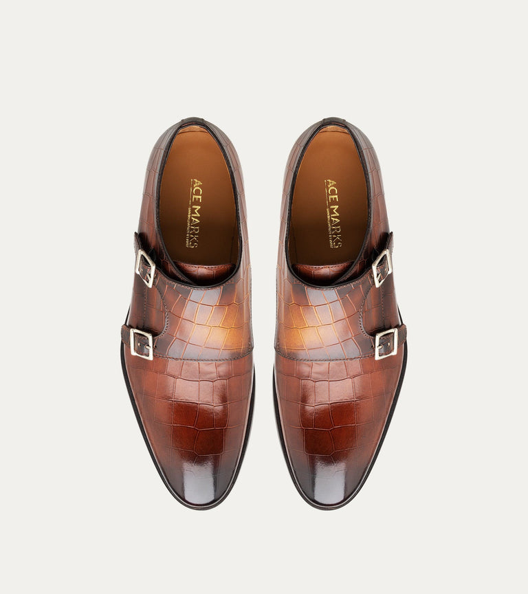 Monkstrap Brandy Nicol Croc - Ace Marks