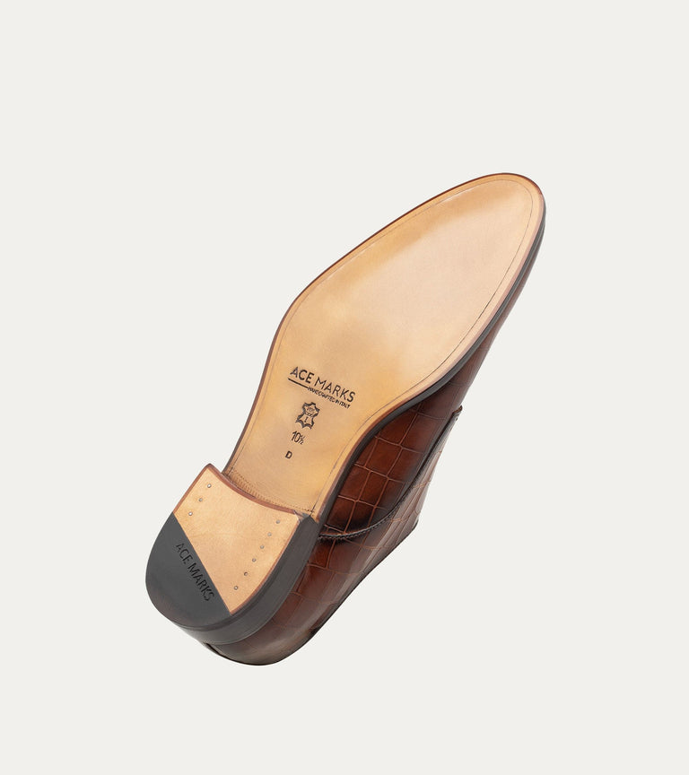 Monkstrap Brandy Nicol Croc - Ace Marks