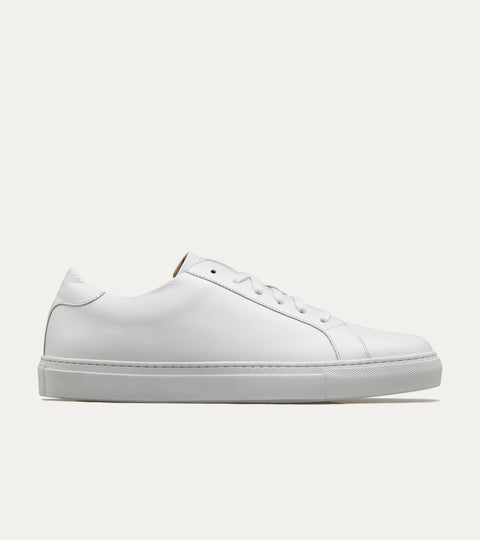 White Lace-Up Sneakers for Men Ace Marks White Lace-Up Sneakers for Men Ace Marks