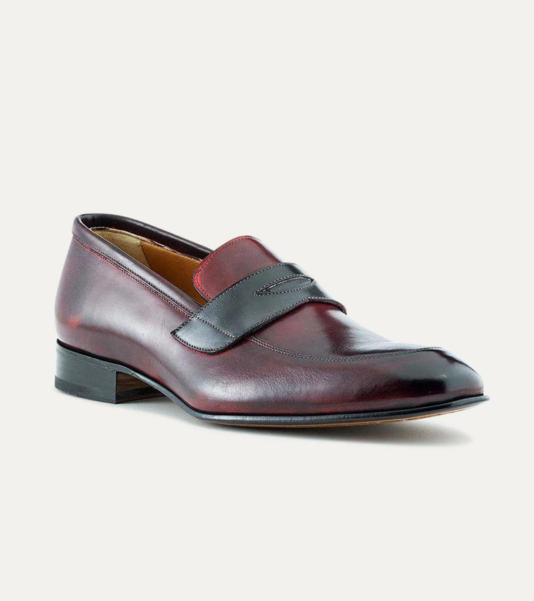 Andre Penny Loafer in Diablo Anti. & Dk. Grey - Ace Marks