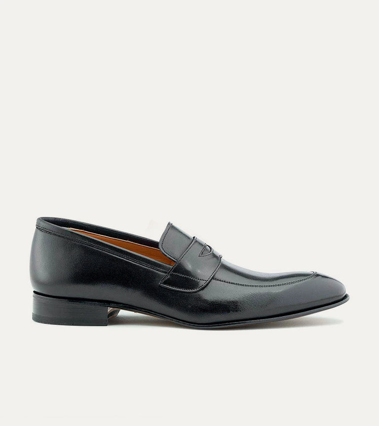 Andre Penny Loafer in Black Antique