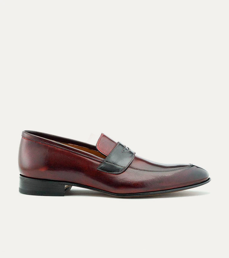 Andre Penny Loafer in Diablo Antique & Dk. Grey