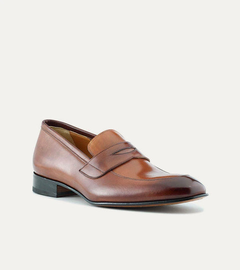 Andre Penny Loafer in Brown Antique & Cuoio