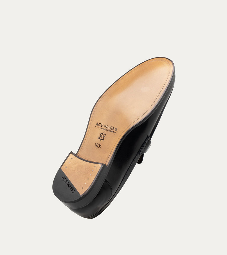 Simon w/Bit Loafer in Black Leather - Ace Marks
